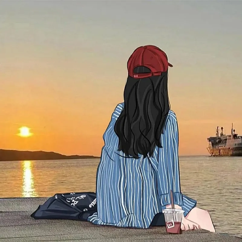 Đắm chìm trong cảm xúc với hình nền ảnh cô gái buồn quay lưng anime