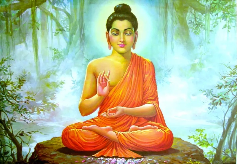 Hình nền Phật Thích Ca Mâu Ni tạo không gian trang nghiêm