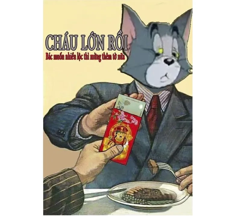 Ảnh Tom và Jerry Tết rộn ràng không khí vui vẻ