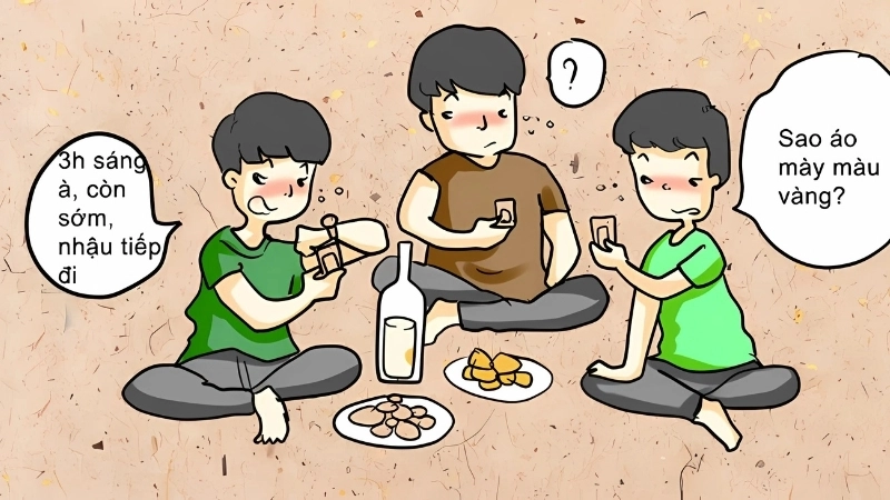 Câu nói khi đi nhậu để giải tỏa căng thẳng