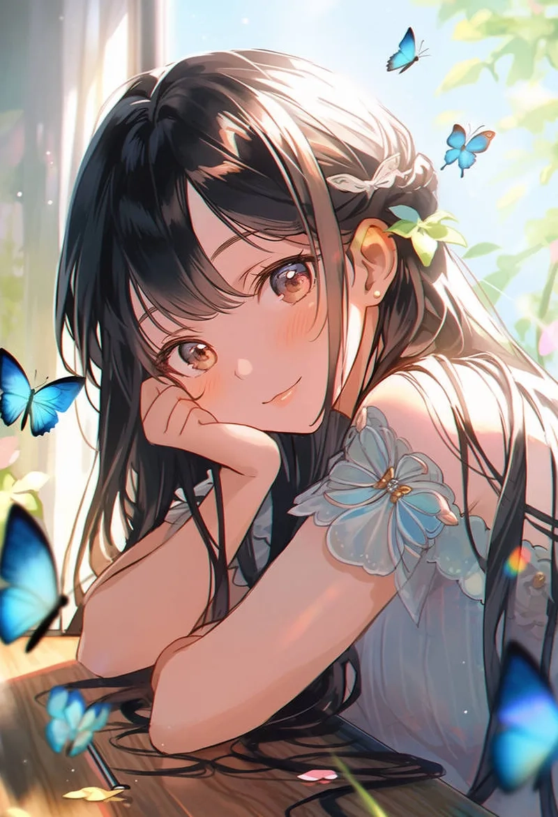 Đáng yêu ngọt ngào với ảnh cô gái anime cute