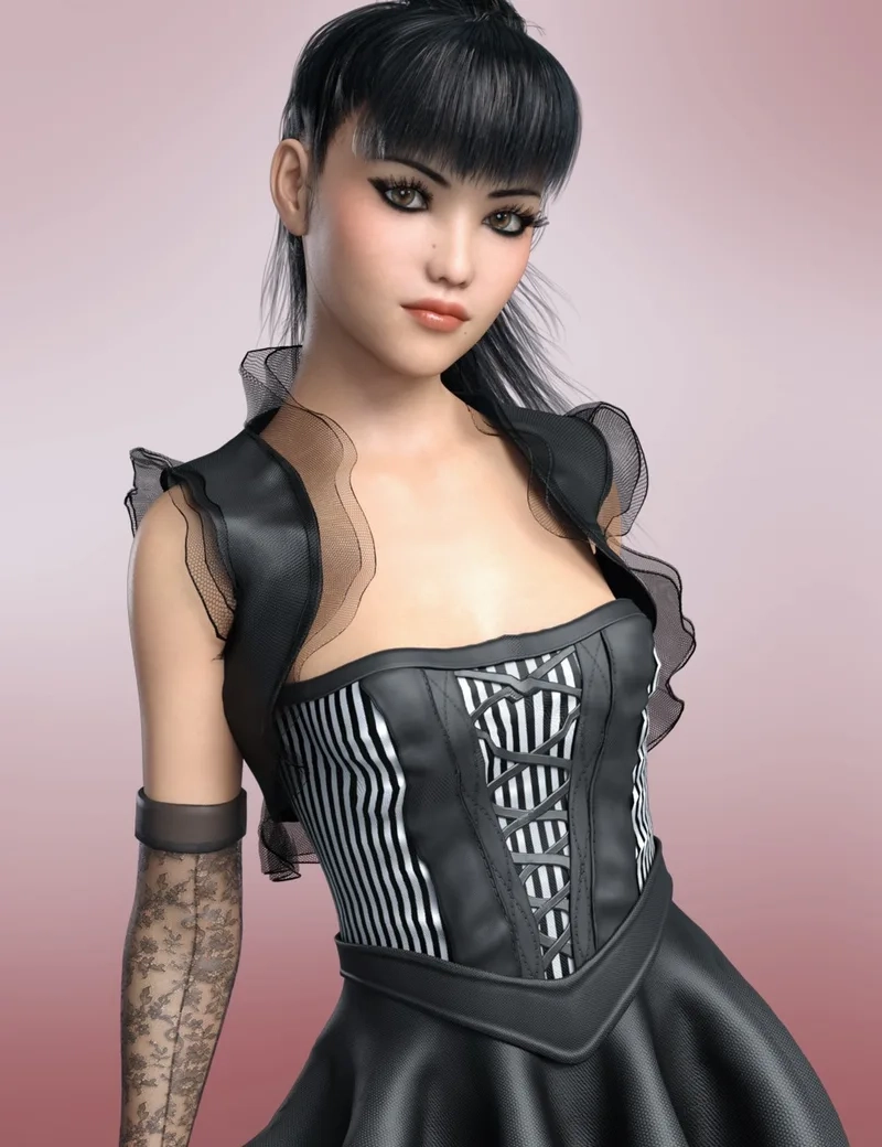 Say đắm ánh nhìn qua Hình nền 3D cô gái tóc dài