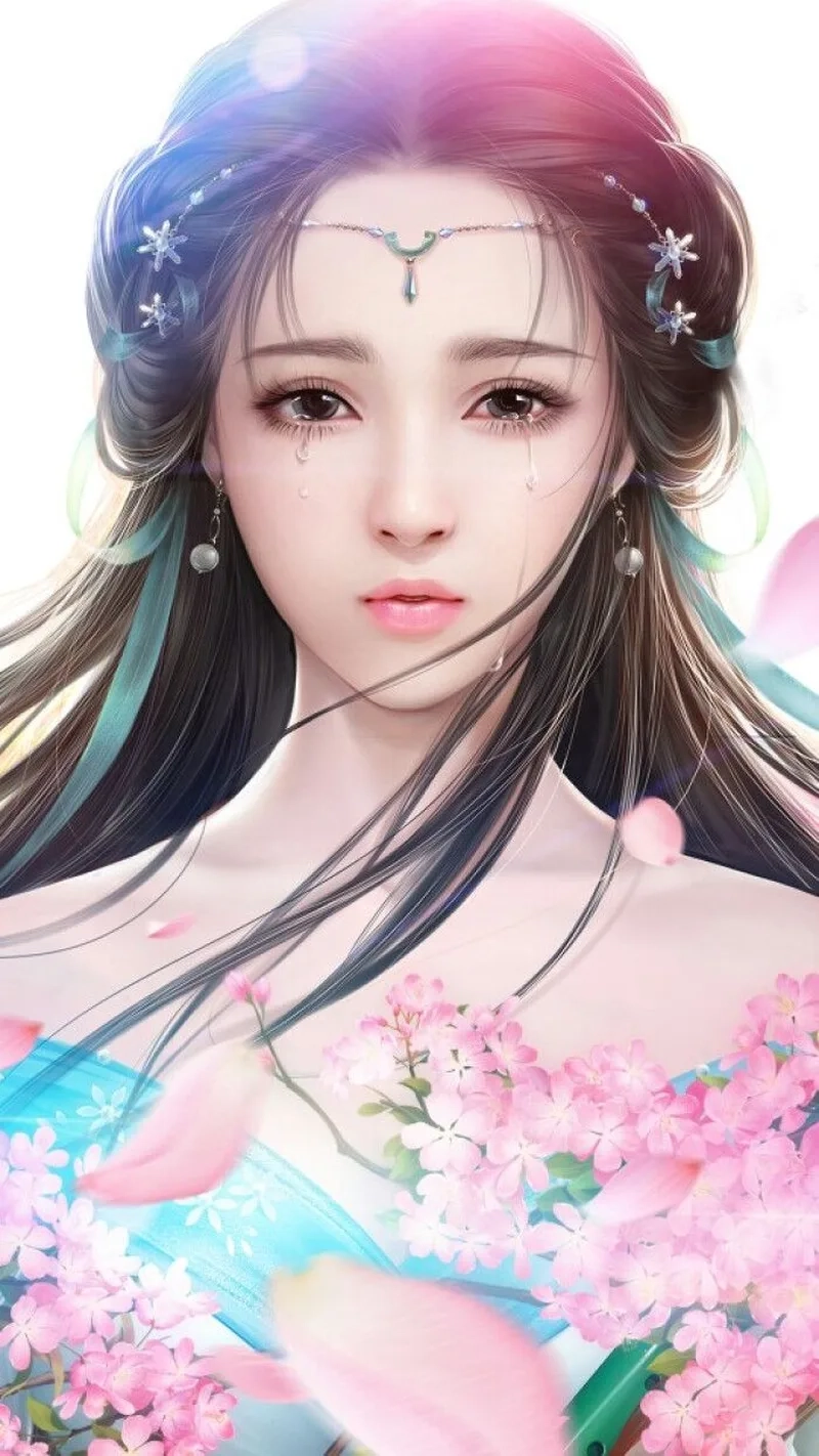 Dễ thương ngất ngây cùng Hình nền 3D cô gái dễ thương