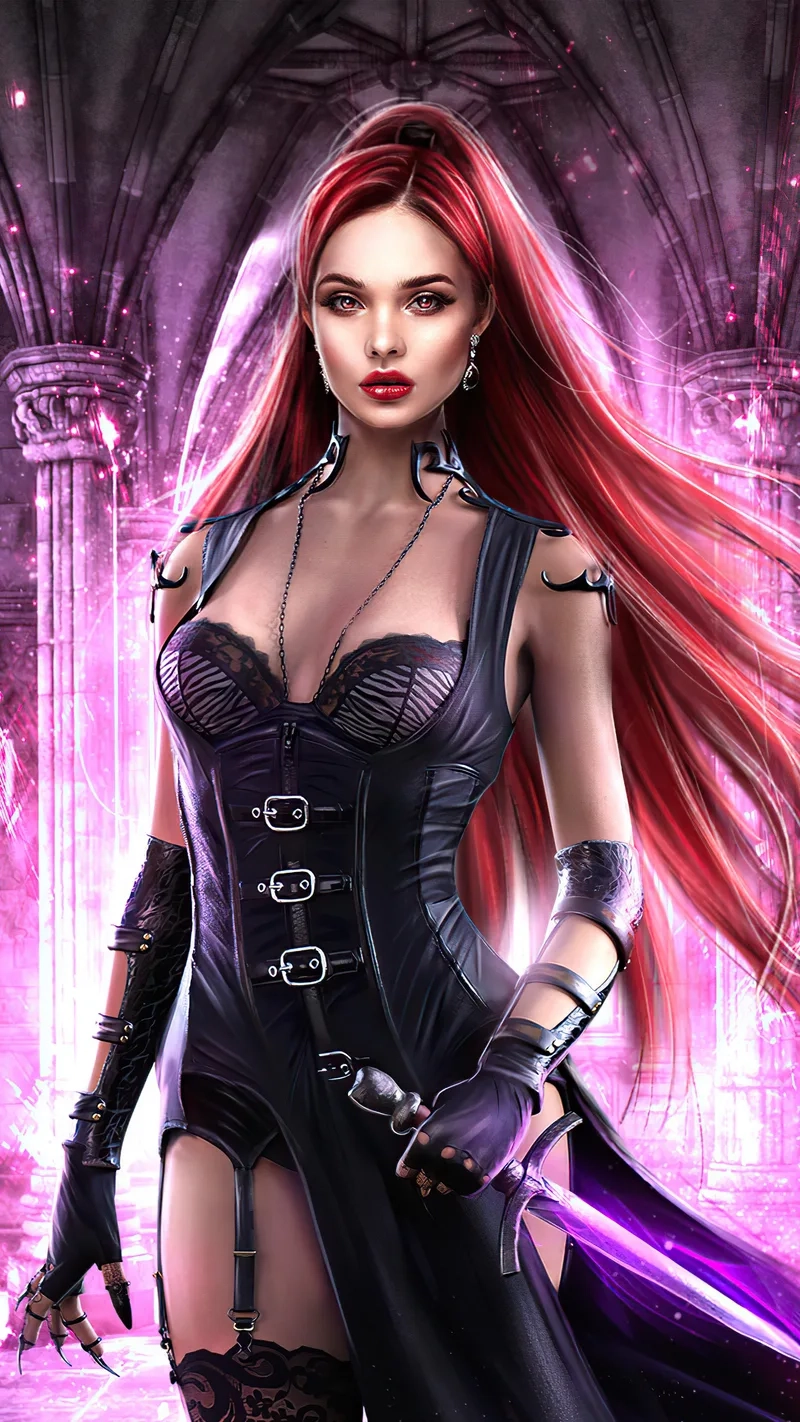 Đắm mình trong không gian ảo của Hình nền 3D nhân vật nữ game